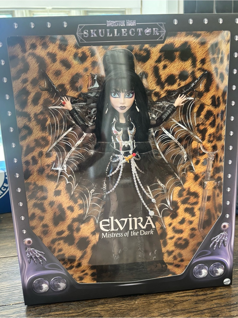 Monster High Elvira Doll - Black with Silver and Leopard Accents